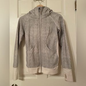 lululemon white and black zip up